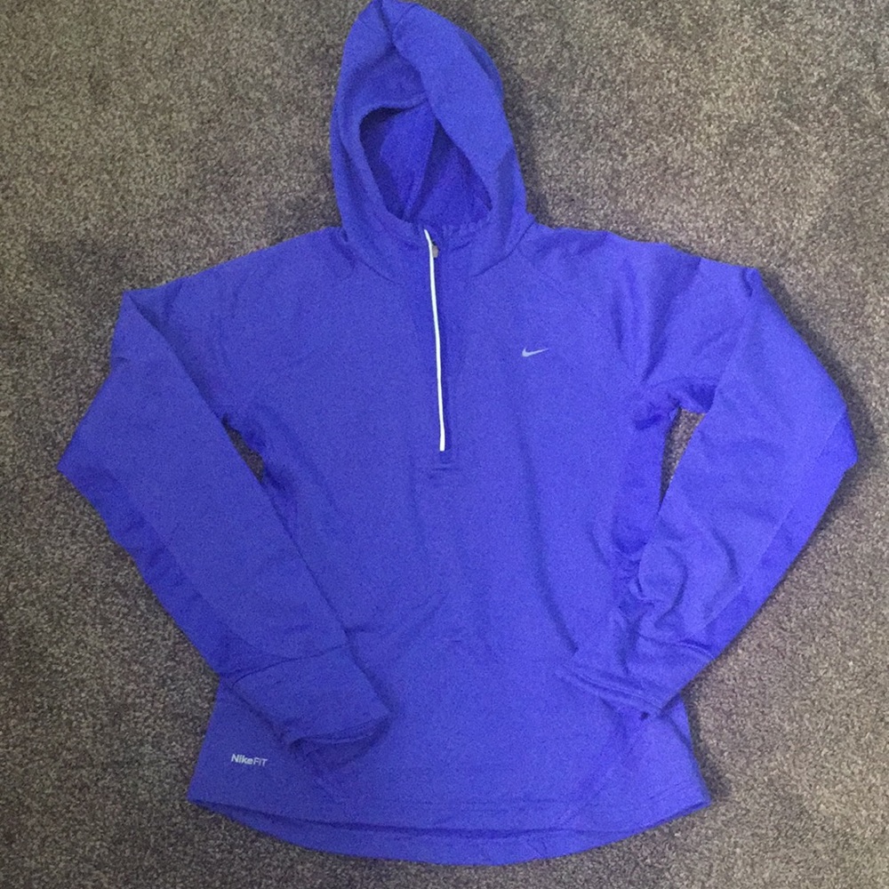 NIKE women’s fitdry half-zip hoodie SMALL running